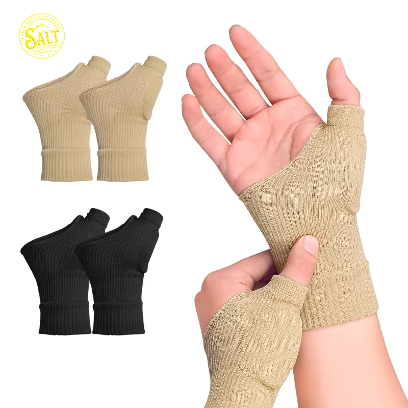 1 Pair Compression Arthritis Gloves Tenosynovitis Brace Bandage Wrist Sleeve with Gel Thumb Injury Pads for Joint Pain Relief