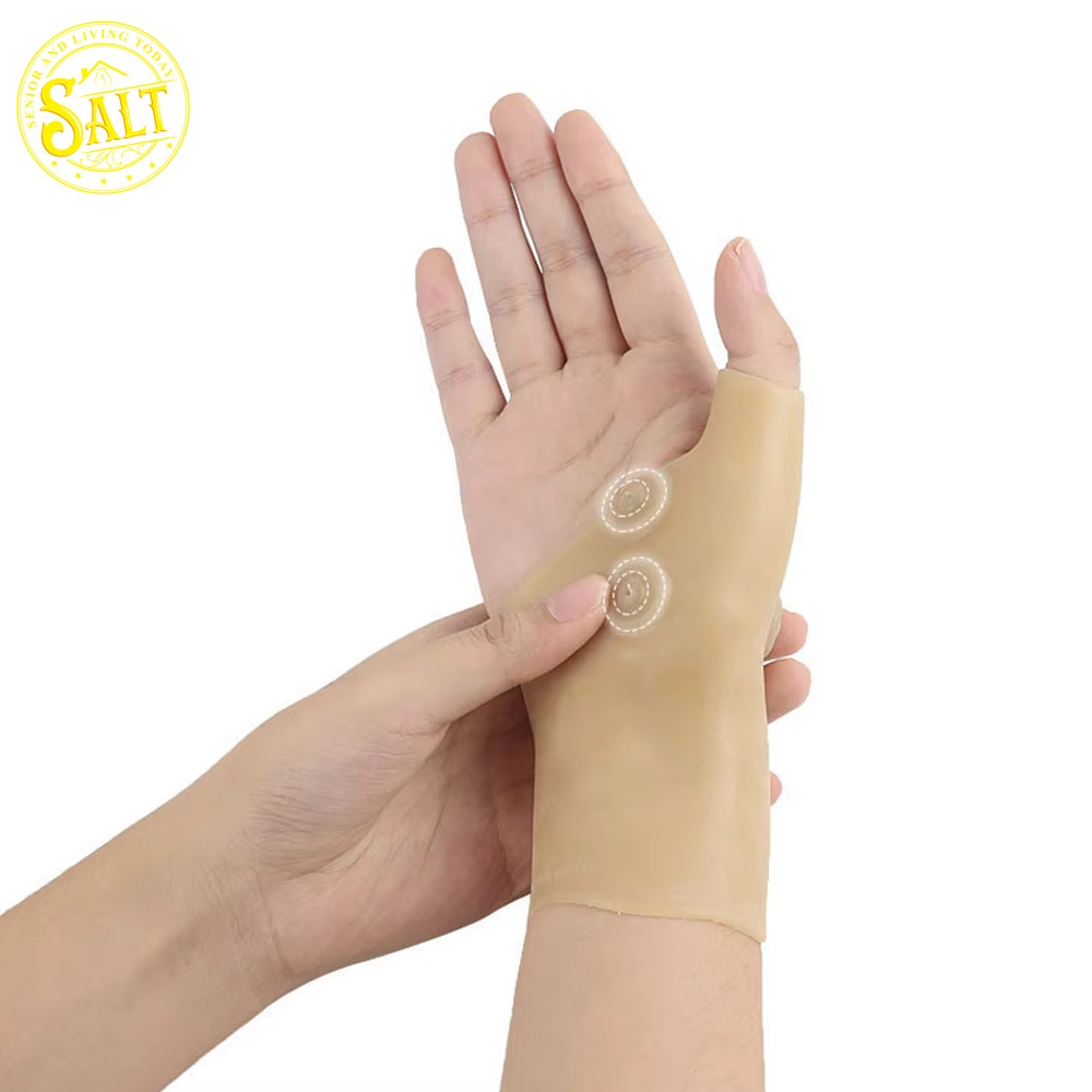 1Pc Magnetic Therapy Wrist Hand Thumb Support Gloves Silicone Gel Arthritis Pressure Corrector Massage Pain Relief Gloves