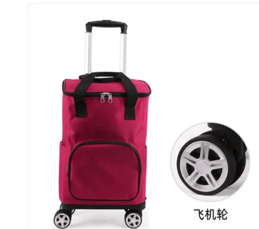 Women Shopping bags on wheels Women trolley bag shopping bag with wheels wheeled backpack Bags Rolling Luggage Backpack bags