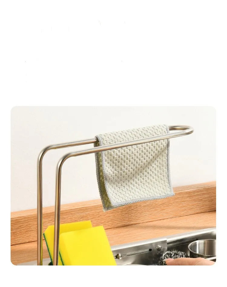 0136Telescopic  sink shelf kitchen Telescopic  sink holder  sink sponge basket rack holder Telescopic  sink  holder