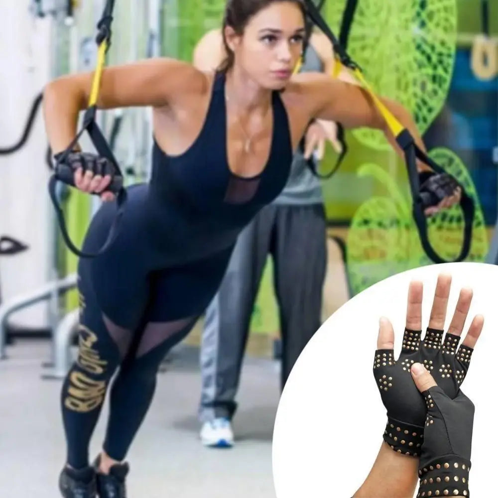 Hot Sale Elastic Rheumatoid Compression Compression Therapy Gloves Anti-Arthritis Compression Fingerless Hand Pain Relief