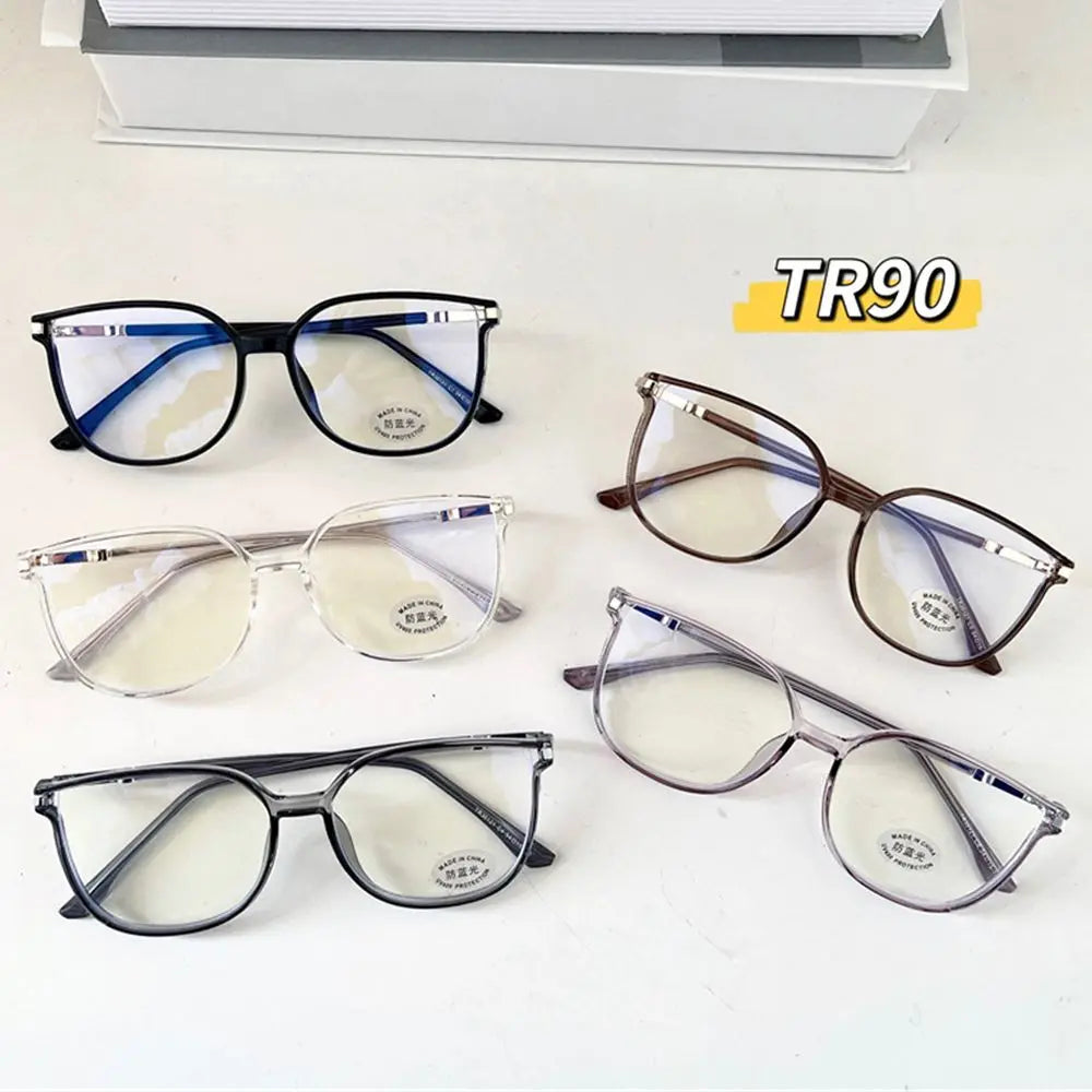 2023 Ultra Light Fashion TR90 Frame Anti Blue Light Glasses Women Glitter Square Frame Resin Lens Goggles Eyeglasses  очки