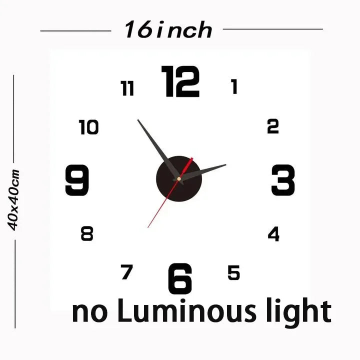 8 Inch Nordic Light Luxury Glow in The Dark Clock Silent Non-ticking Do Not Disturb Suitable for Study Kitchen Wall Decoration