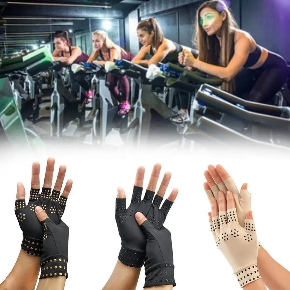 Hot Sale Elastic Rheumatoid Compression Compression Therapy Gloves Anti-Arthritis Compression Fingerless Hand Pain Relief