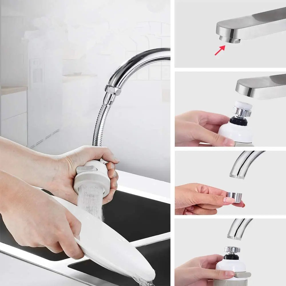 3 Modes Faucet Aerator Moveable Flexible Tap Head Shower Diffuser Rotatable Nozzle Adjustable Booster Faucet Kitchen Accessories