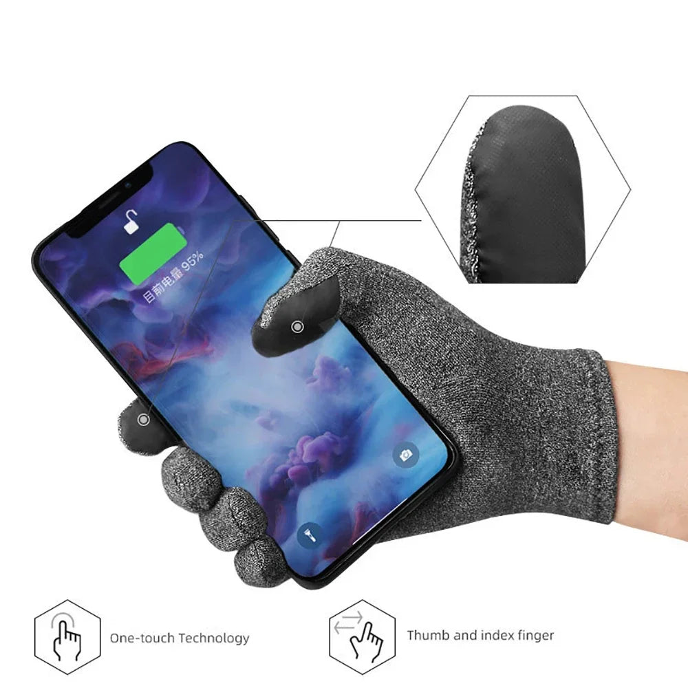 Compression Arthritis Gloves Comfortable Fit for Men and Women - Full Finger for Rheumatoid, Osteoarthritis Touch Screen Gloves