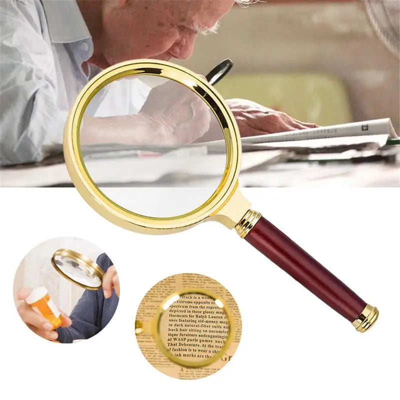 10 X Portable Handle Handheld Magnifying Glass Magnifier High-Magnification High-Definition for Jewelry Loupe 60mm mm