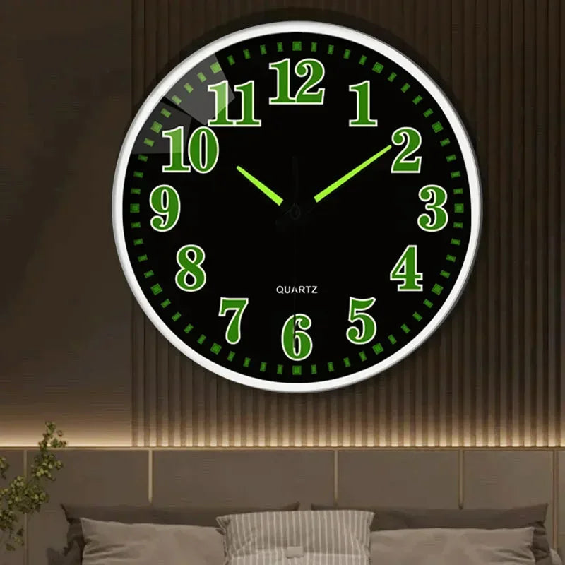 8 Inch Nordic Light Luxury Glow in The Dark Clock Silent Non-ticking Do Not Disturb Suitable for Study Kitchen Wall Decoration