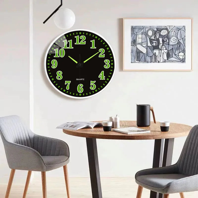 8 Inch Nordic Light Luxury Glow in The Dark Clock Silent Non-ticking Do Not Disturb Suitable for Study Kitchen Wall Decoration