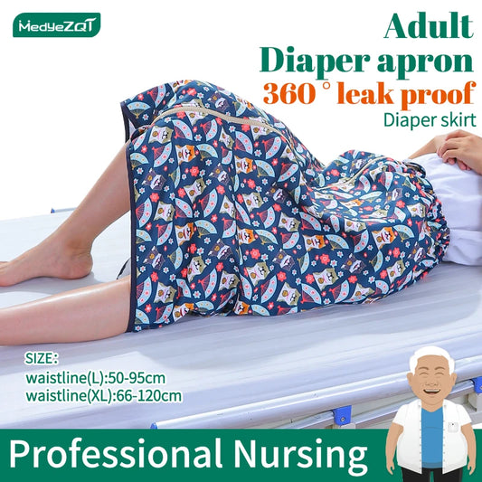 Washable adult diaper skirt washable diaper pad incontinence skirt for disabled incontinence pants for bedridden patients