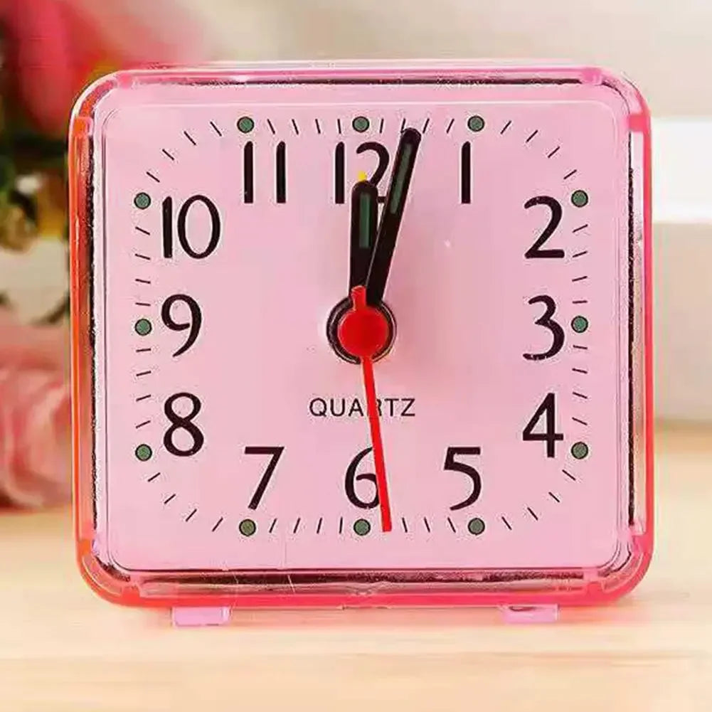 Table Clock Square Alarm Clock Small Alarm Electronic Bed Compact Travel Clock Quartz For Child Students Desk Alarm USEFUL