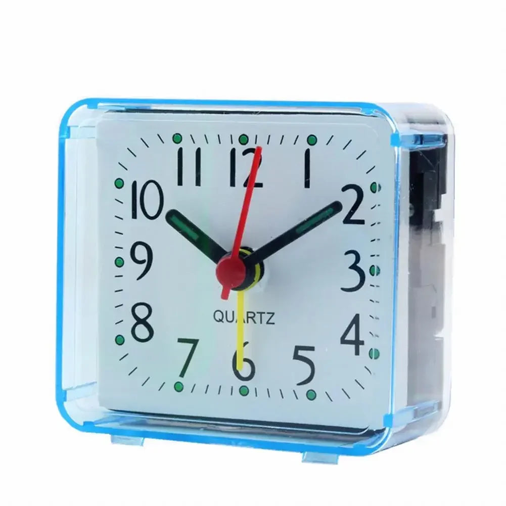 Table Clock Square Alarm Clock Small Alarm Electronic Bed Compact Travel Clock Quartz For Child Students Desk Alarm USEFUL