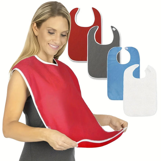 1pcs Stain Resistant Adult Bibs for Men and Women - Perfect for Seniors and a Mess-Free Diet