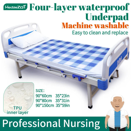 Adult incontinence Waterproof diaper bottom pad washable urine non-slip reusable sheet mattress protector Elderly Care products