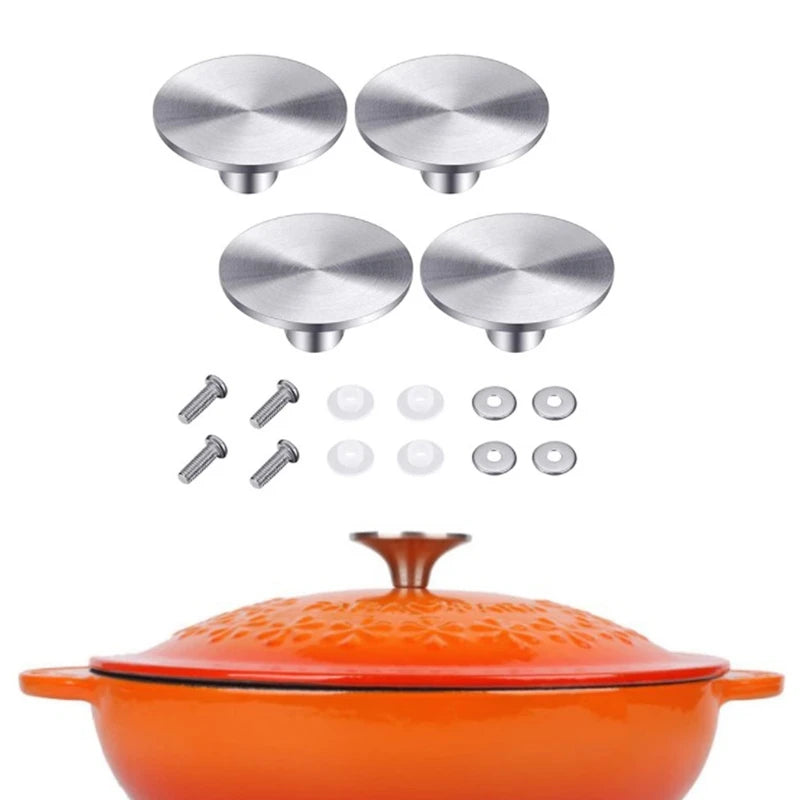 Stainless Steel Pot Pan Lid Cover Handle, Dutch Oven Knob, Replacement Accessories Kits, Kitchen Cookware Tools, 2 Sets, 4 Sets