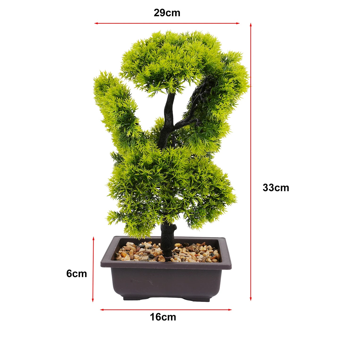 Pine Potted Artificial Bonsai Home Fake Accessories Living Room Decoration Plant Plastic Office Desk 22cm Plants