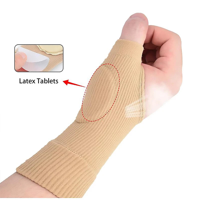 1 Pair Compression Arthritis Gloves Tenosynovitis Brace Bandage Wrist Sleeve with Gel Thumb Injury Pads for Joint Pain Relief