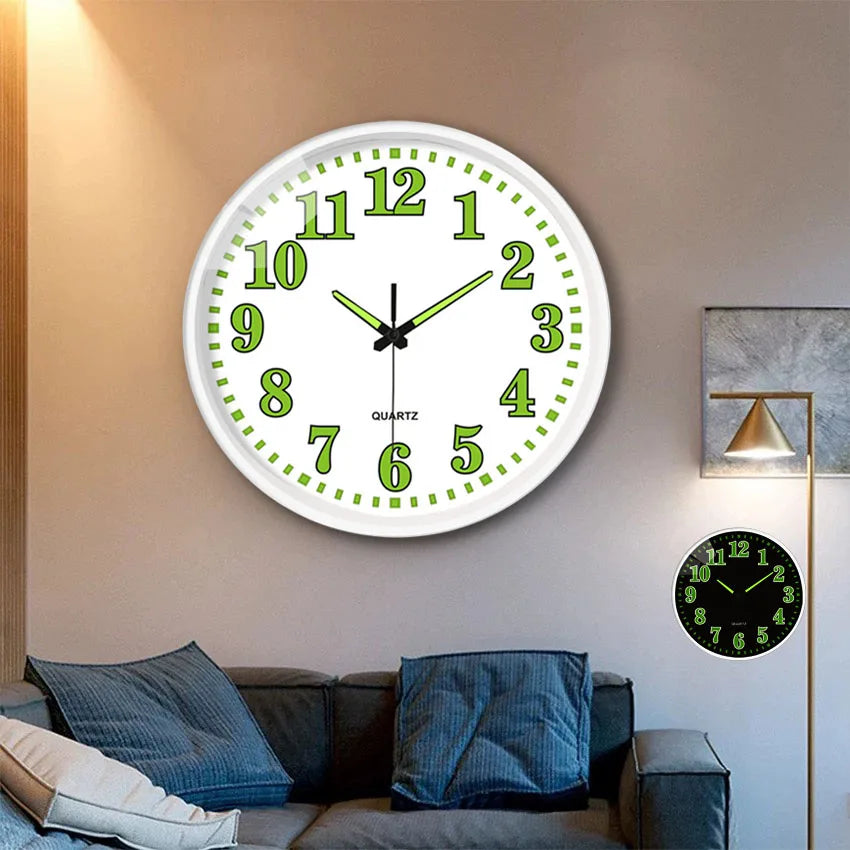 8 Inch Nordic Light Luxury Glow in The Dark Clock Silent Non-ticking Do Not Disturb Suitable for Study Kitchen Wall Decoration