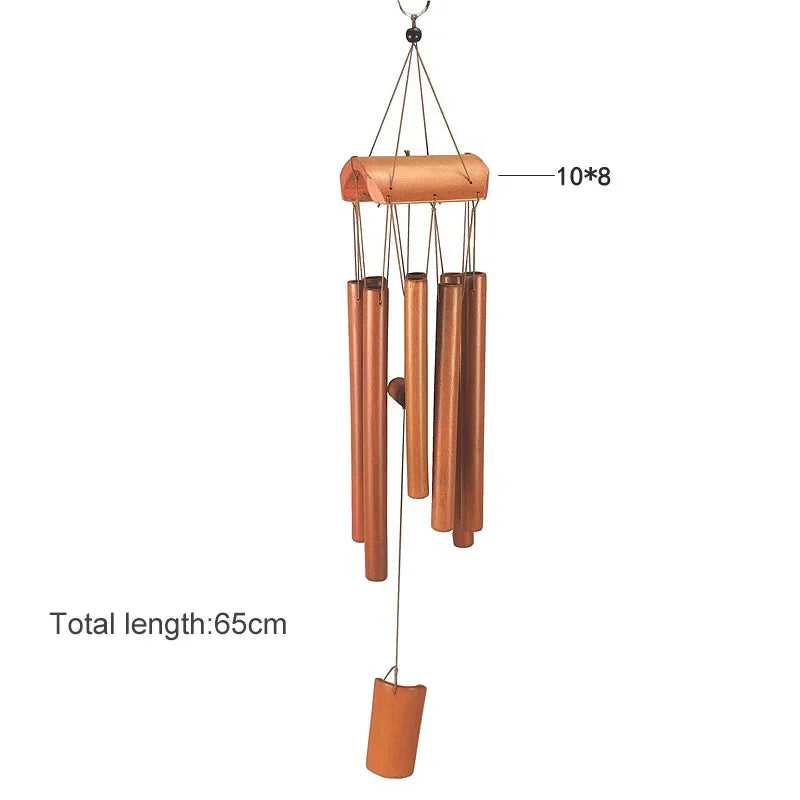 Handmade Tubes Bamboo Bell Natural Wind Chimes  Indoors Pendant Balcony Home Hotel Decor Outdoor Yard Garden Windchime Crafts