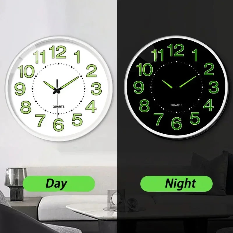 8 Inch Nordic Light Luxury Glow in The Dark Clock Silent Non-ticking Do Not Disturb Suitable for Study Kitchen Wall Decoration