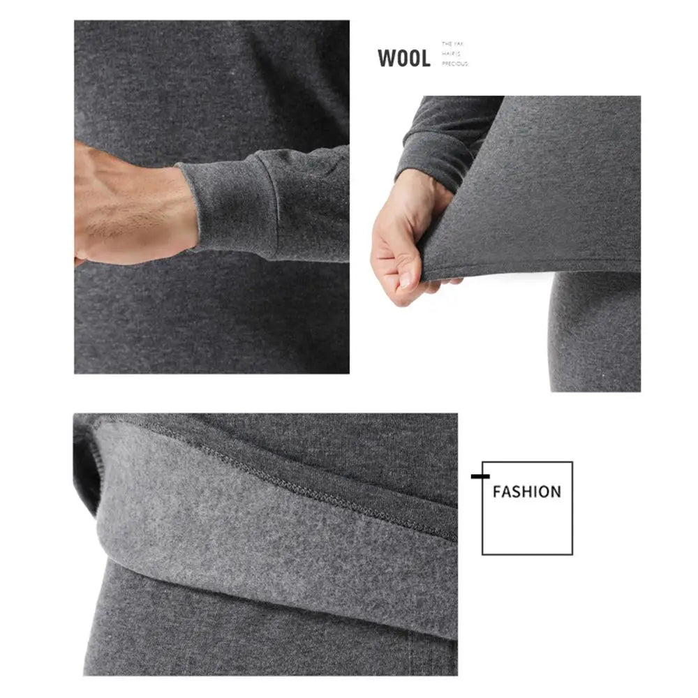 Thermal Clothes Underwear Set for Men Soft Fleece Lined Long Johns Set Men's Top & Bottom Set Winter Cold Weather Thermal Clothe