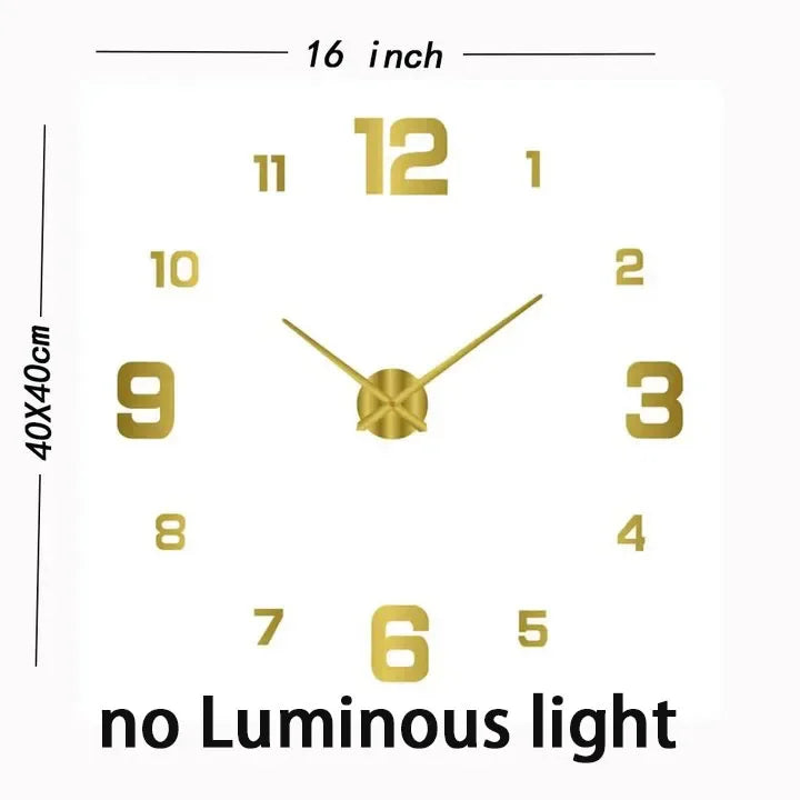 8 Inch Nordic Light Luxury Glow in The Dark Clock Silent Non-ticking Do Not Disturb Suitable for Study Kitchen Wall Decoration