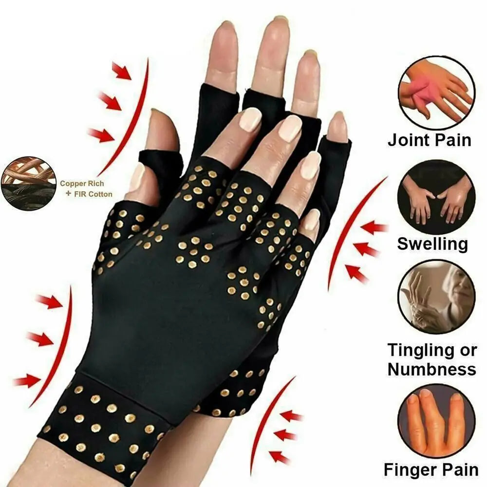 Rheumatoid Compression Joints Braces Supports Hand Pain Relief Compression Therapy Gloves Fingerless Anti-Arthritis Compression