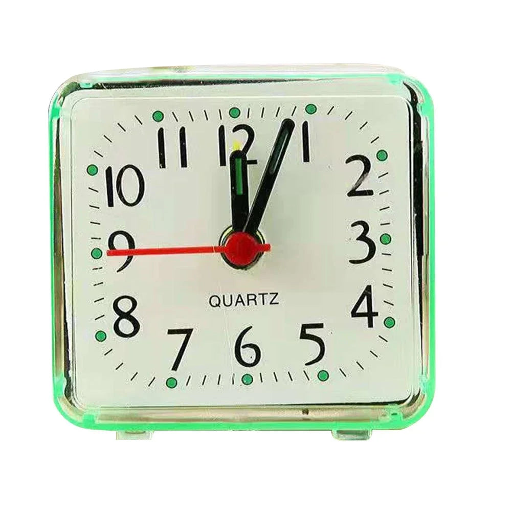 Table Clock Square Alarm Clock Small Alarm Electronic Bed Compact Travel Clock Quartz For Child Students Desk Alarm USEFUL