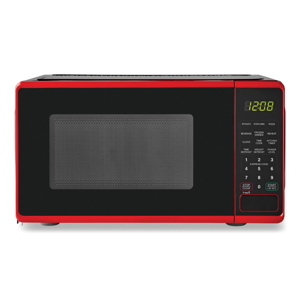 0.7 cu. ft. Countertop Microwave Oven, 700 Watts, Black, New, LED Display, Kitchen Timer, Household Tabletop Microwave Oven