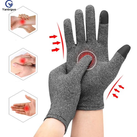 Compression Arthritis Gloves Comfortable Fit for Men and Women - Full Finger for Rheumatoid, Osteoarthritis Touch Screen Gloves